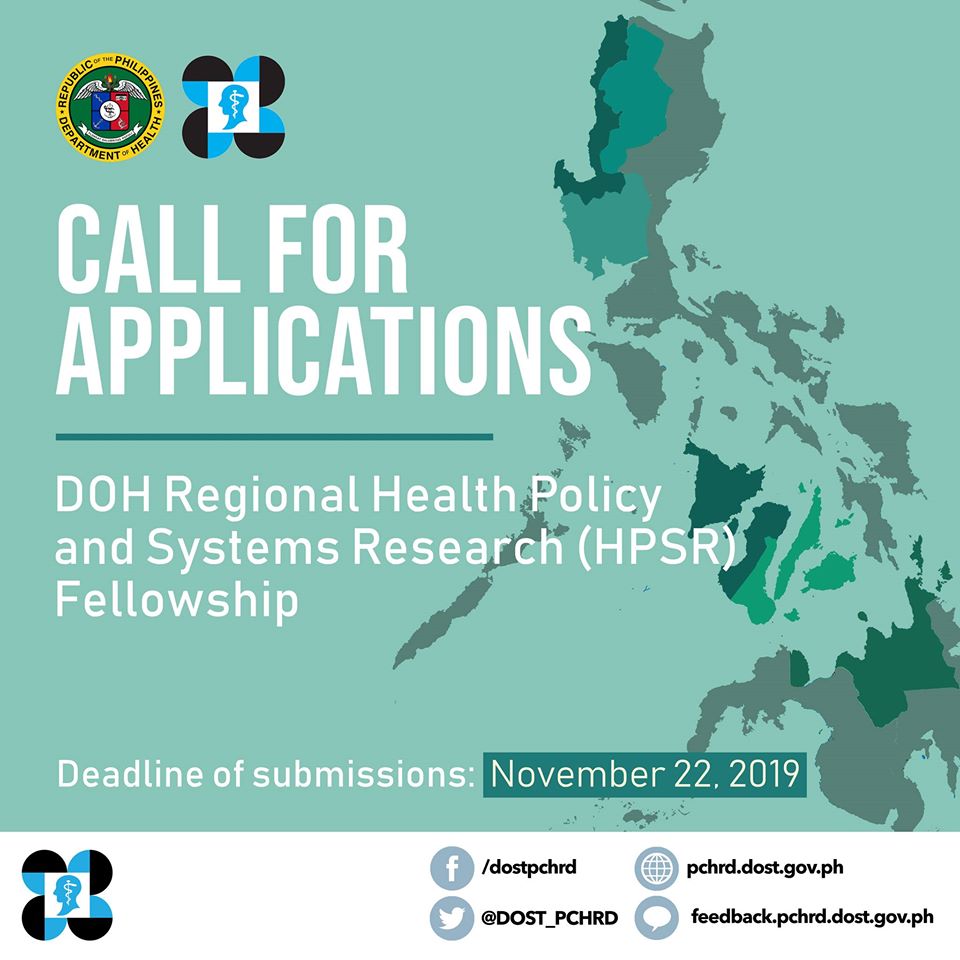 call for applications doh rhpsr fellowship