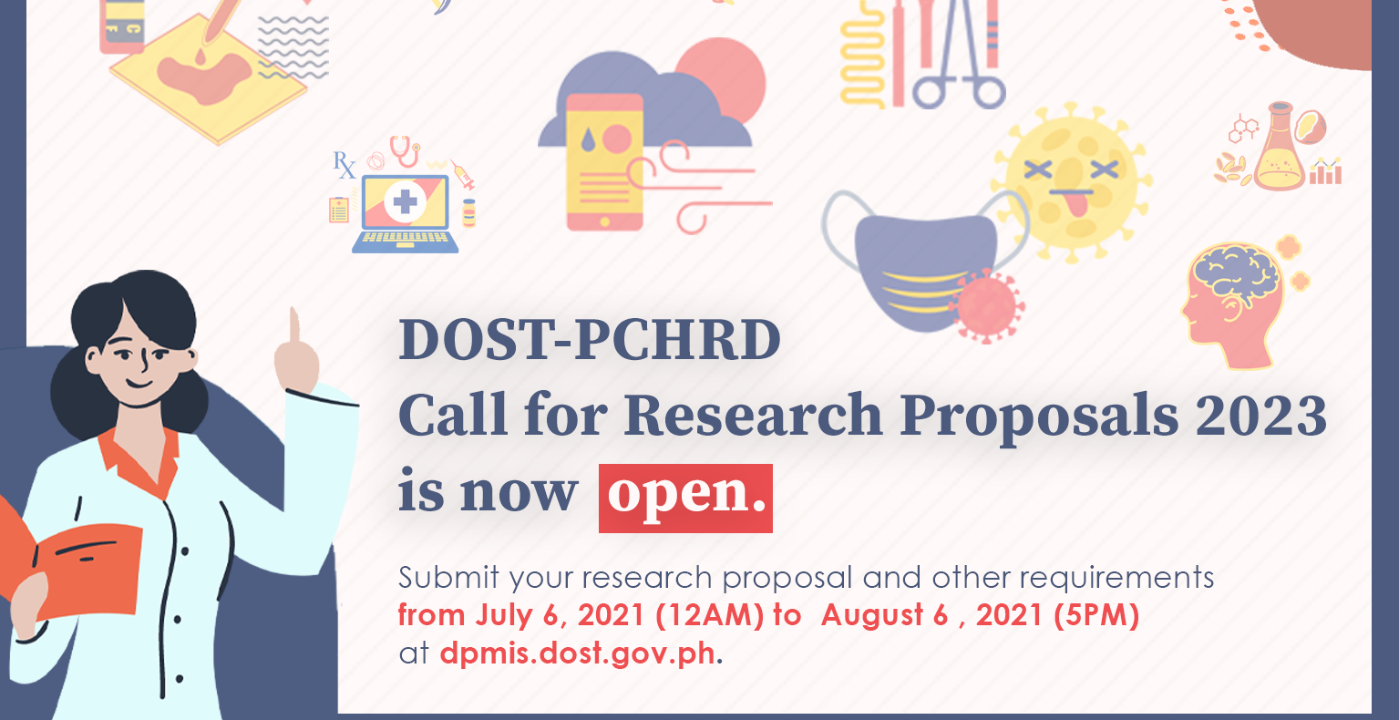 DOST PCHRD Call for Research Proposals 2023 now open