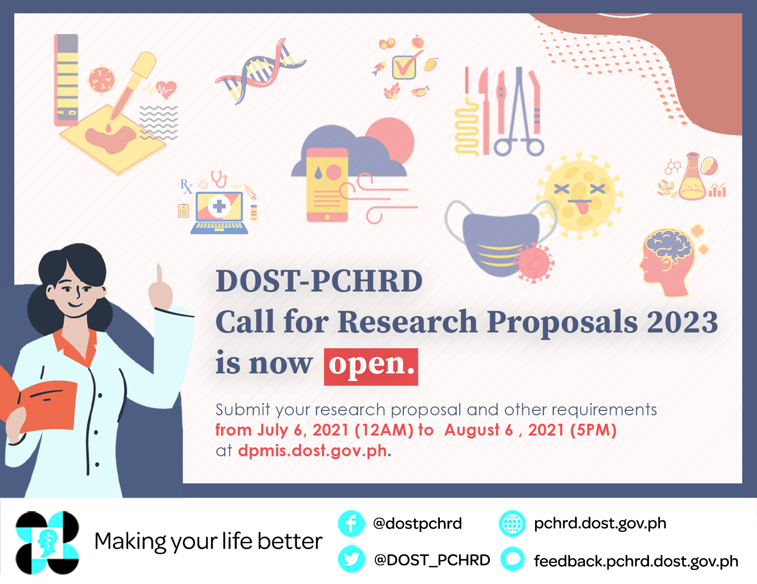 dost pchrd call for research proposals 2023 now open