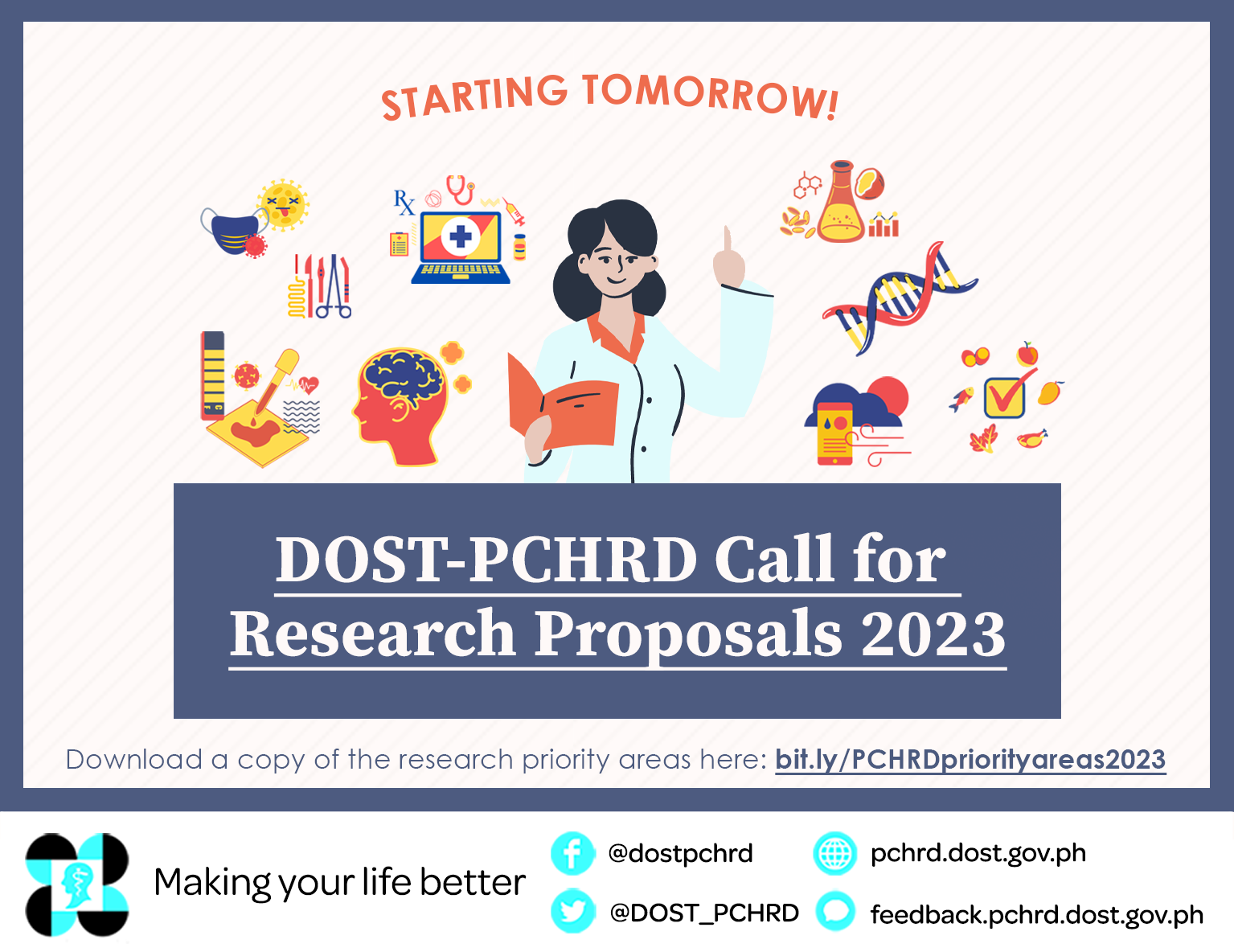 dost pchrd call for research proposals 2023